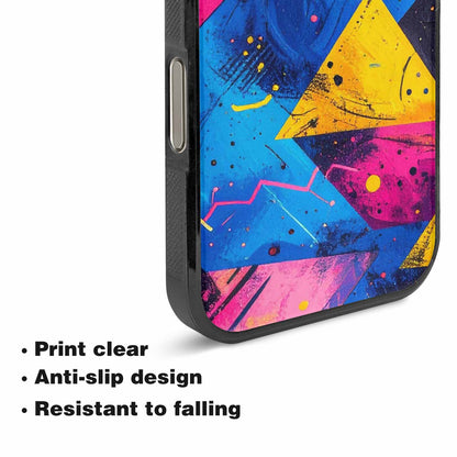 iPhone 16 Pro Max Case — Memphis Squiggles Triangles Dots, Original Design Phone Case