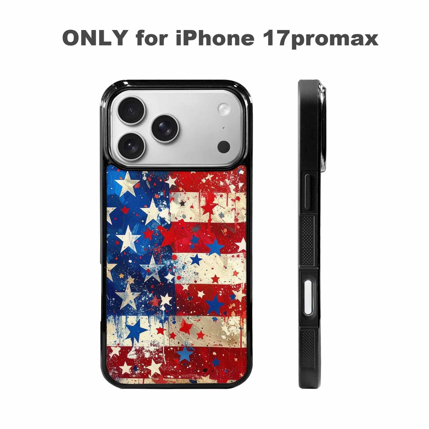 iPhone 17 Pro Max Case — Patriotic Stars And Stripes Galaxy Space, Customized Protective Case