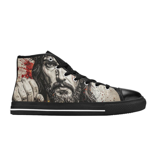 WOMEN'S Jesus_Ht_07 High Top Canvas Vibrant Chaos Custom Shoes