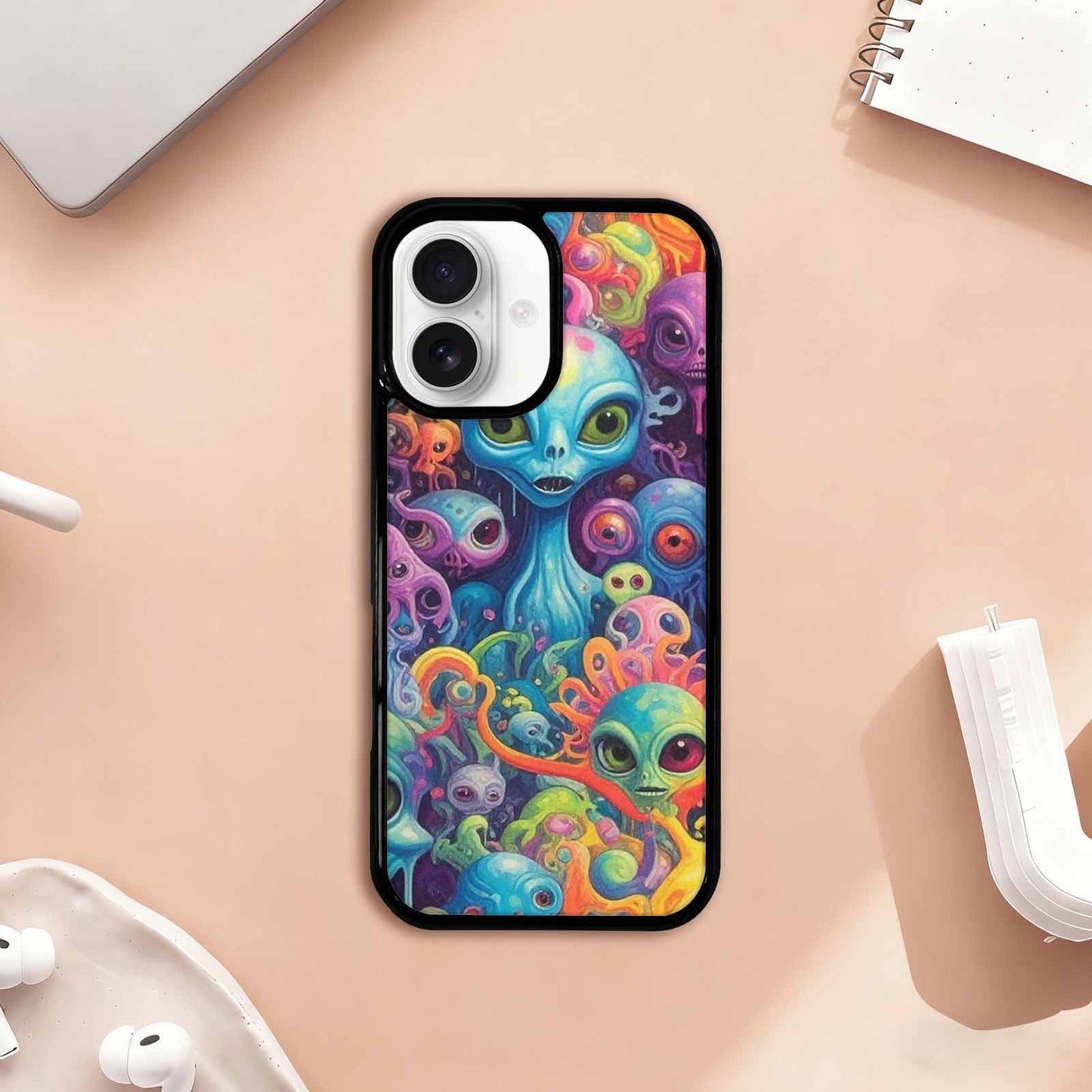 iPhone 17 Case — Aliens Tie Dyemelting Aliens Tie Dye, Custom Phone Case