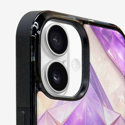 iPhone 16 Plus Case — Amethyst Crystal Art Pattern, Custom Phone Case