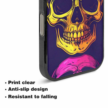 iPhone 16 Pro Max Case — Pride Flag Skulls Seamless Pattern Vibrant, Custom Designed Case Cover