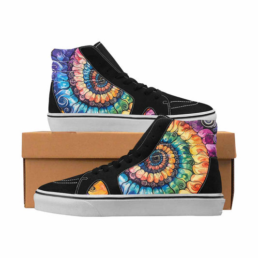 MEN'S Tie Dye High Top Canvas Streetwear Aesthetic Custom Shoes