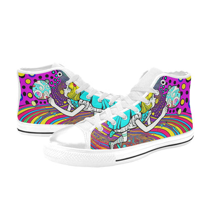 MEN'S Wonderland Trippy Psychedelic Colorful High Top Canvas Dreamcore Custom Shoes