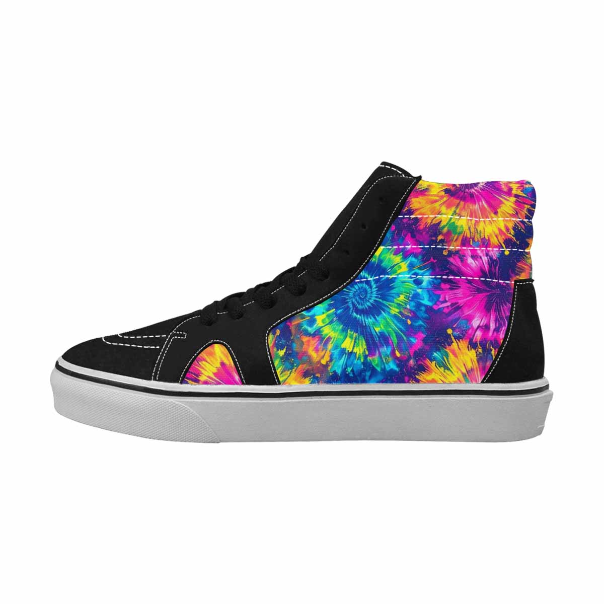 WOMEN'S Tie Dye - High Top Canvas Aesthetic Custom Shoes