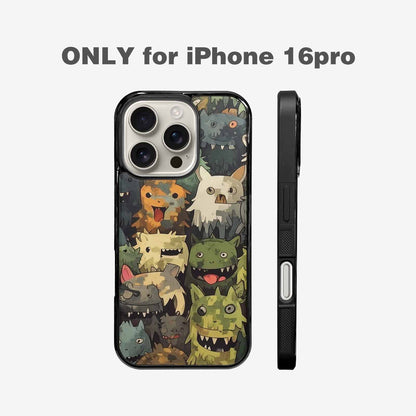 iPhone 16 Pro Case — Monsters Camomonsters Pattern D6o, Custom Art Phone Cover
