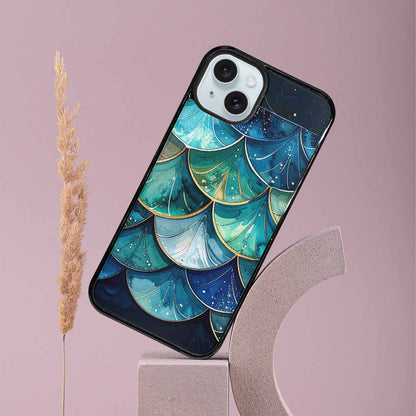 iPhone 15 Plus Case — Mermaid Scale Art Pattern, Custom Phone Case