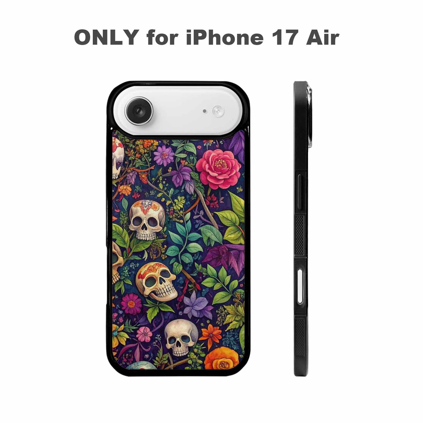 iPhone 17 Air Case — Skulls Botanicalskulls Pattern Owv Gothic Skulls, Custom Art Phone Cover