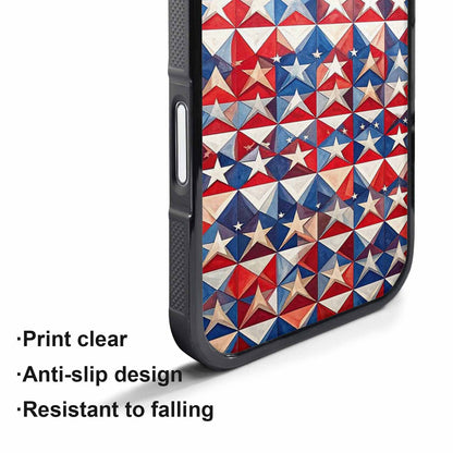iPhone 17 Pro Case — Small American Flag Stars And Galaxy, Custom Made Phone Cover
