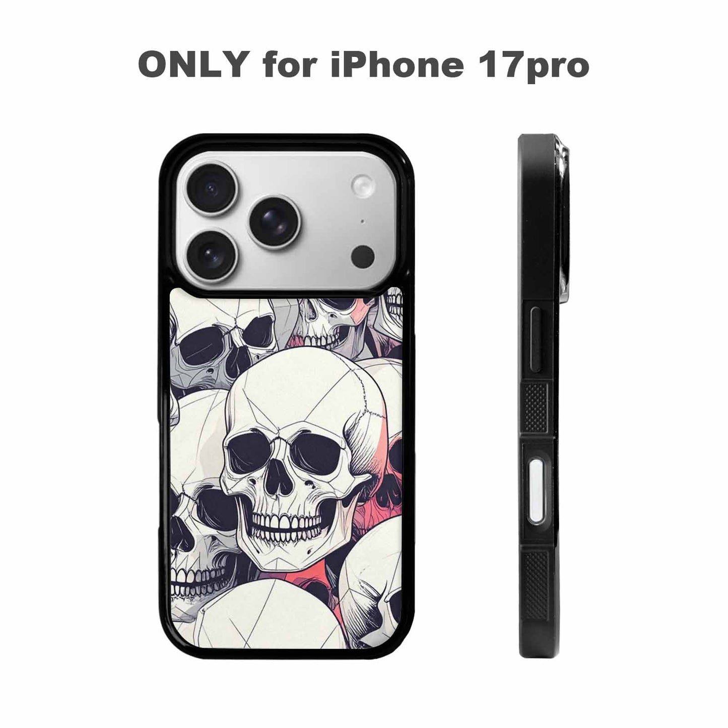 iPhone 17 Pro Case — Skull Dark Art Gothic Print Gothic, Personalized Phone Case