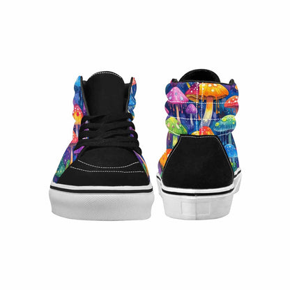 WOMEN'S Mushrooms High Top Canvas Artist-designed Aesthetic Handmade Custom Shoes