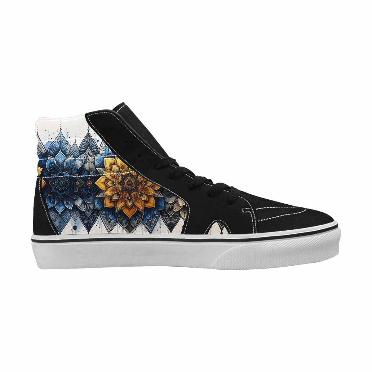 MEN'S Mandala Medallion High Top Canvas Kaleidoscope Sneakers