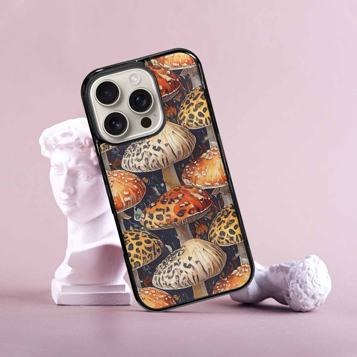 iPhone 16 Pro Case — Mushrooms Pattern Hundreds Of, Unique Phone Case Design