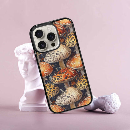 iPhone 16 Pro Case — Mushrooms Pattern Hundreds Of, Unique Phone Case Design