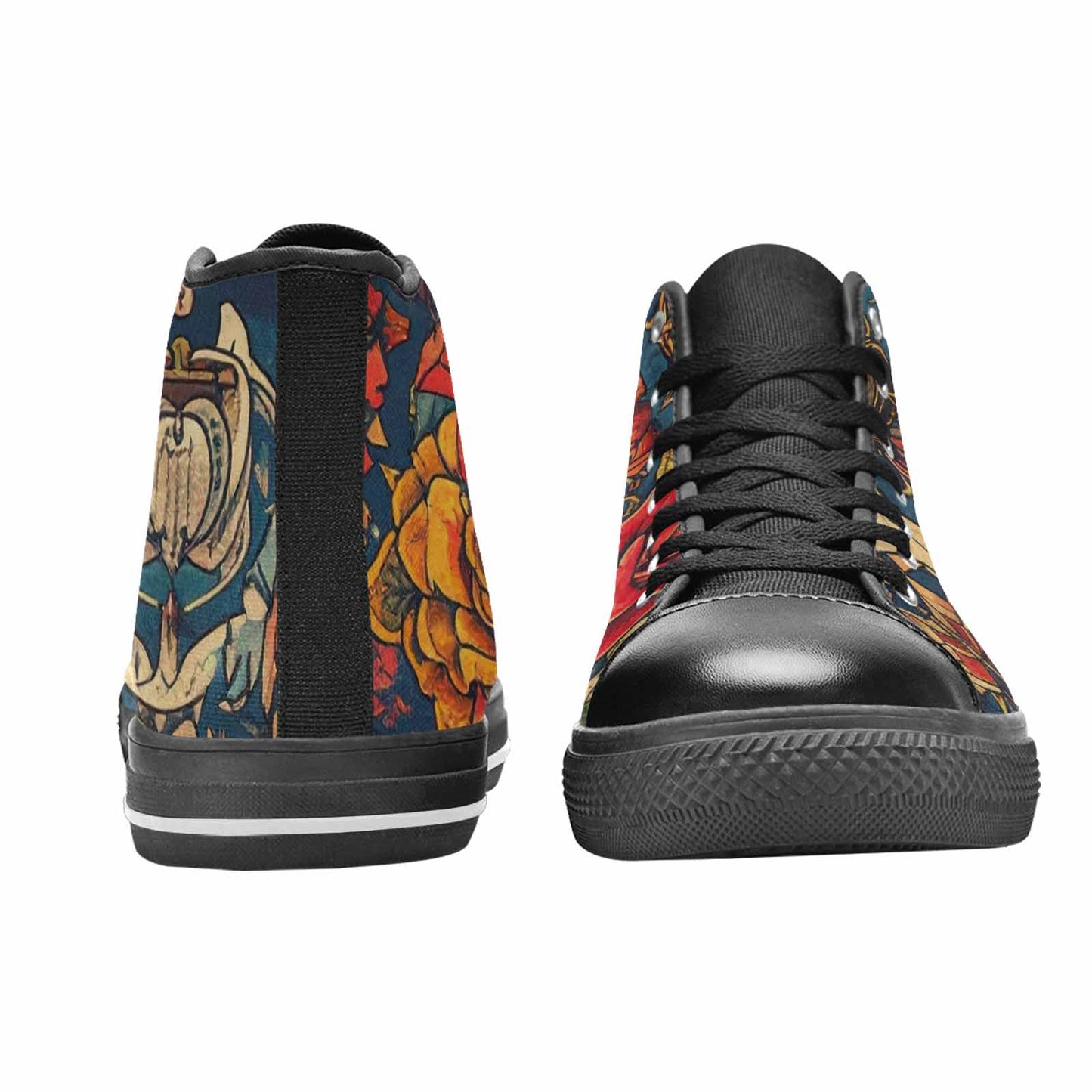 MEN'S Old School Tattoo High Top Canvas Neon Fantasy Shoes