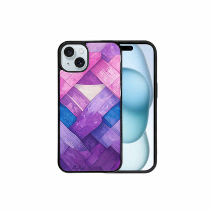 iPhone 15 Plus Case — Bisexual Flag Color Theme Small Rainbow, Custom Designed Case Cover