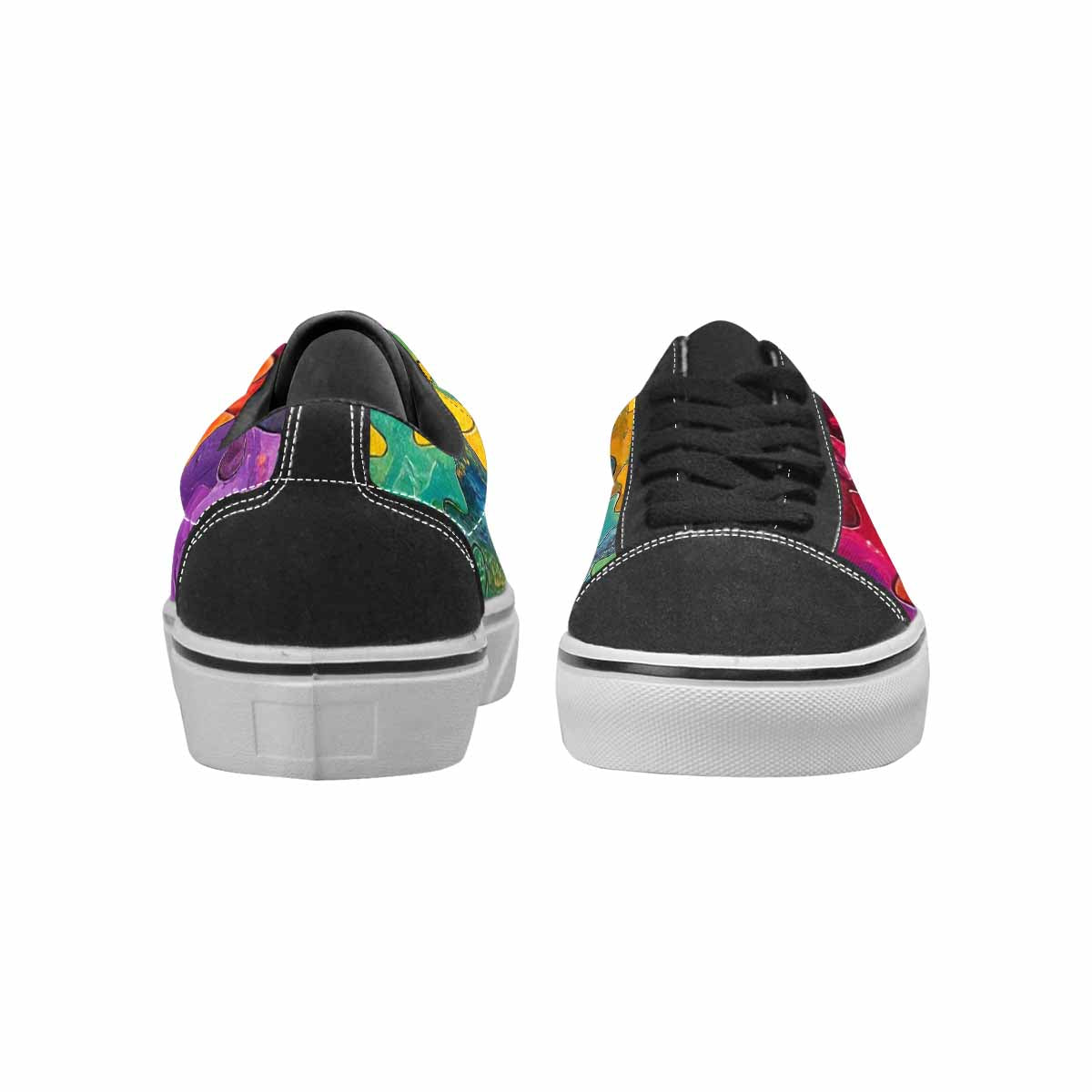 WOMEN'S Autism Puzzle Pieces Lace-Up Canvas Surreal Custom Shoes