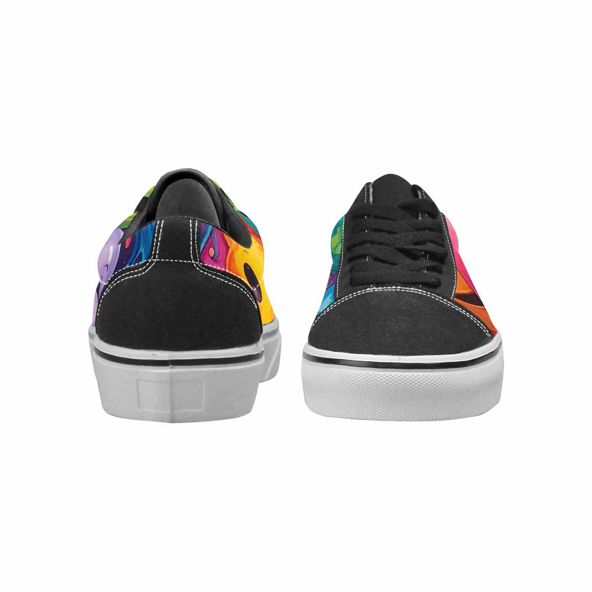 WOMEN'S Smiley Facessmiley Faces  Lace-Up Canvas Aesthetic Shoes