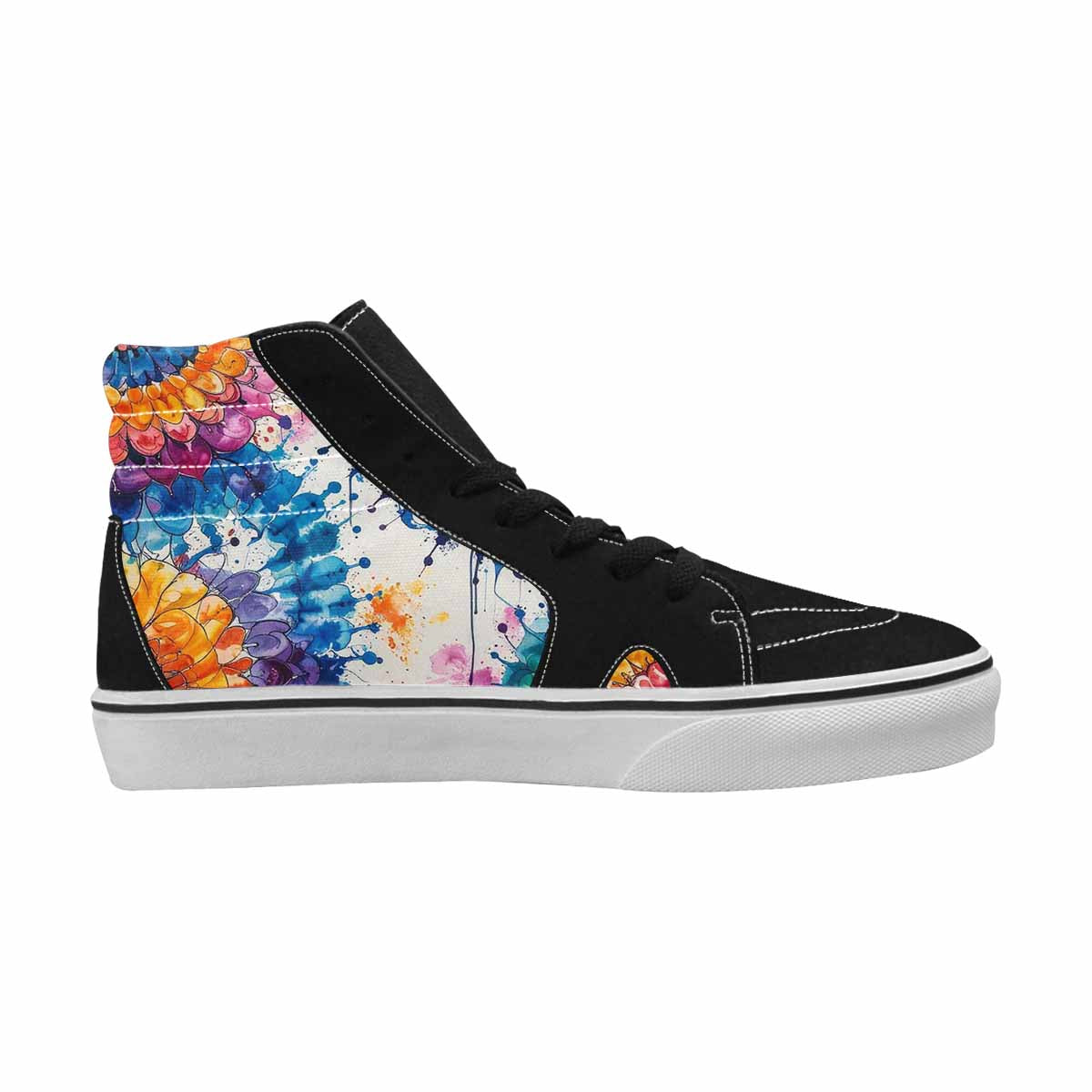 MEN'S Tie High Top Canvas Neon Fantasy Custom Shoes