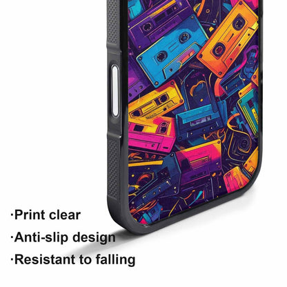 iPhone 17 Pro Max Case — Retro Cassette Tape Pattern Retro Vintage, Custom Made Phone Cover