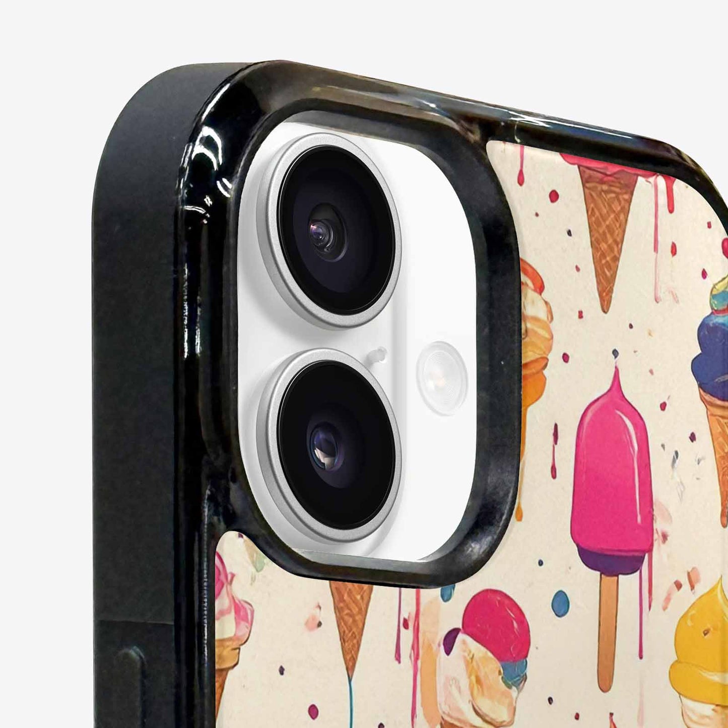 iPhone 16 Case — Ice Cream Motif Ice Cream Motifs, Custom Designed Case Cover