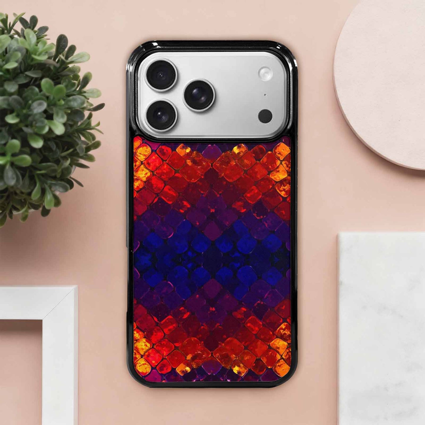 iPhone 17 Pro Max Case — Dark Snake Print Original Art, Custom Designed Case Cover