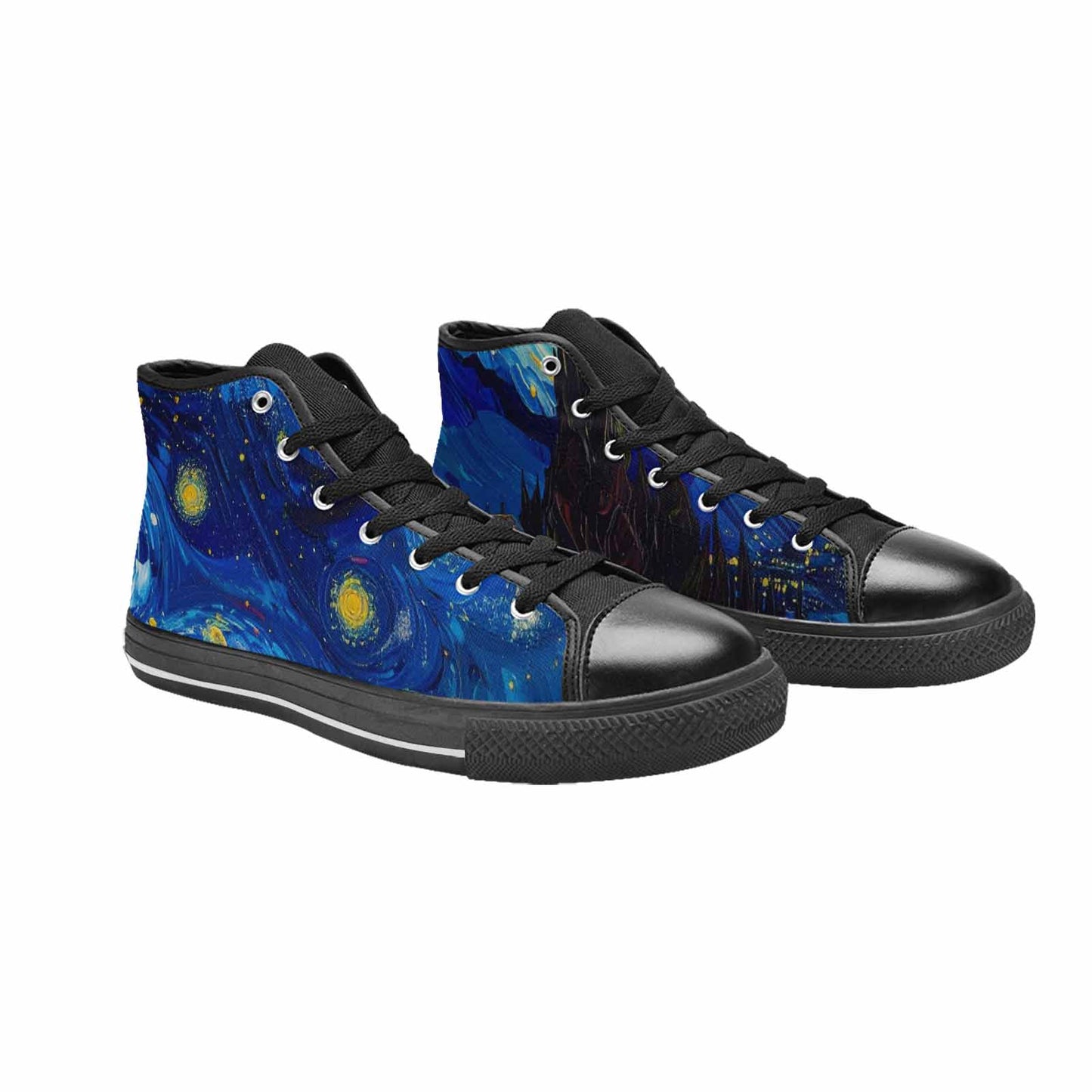 MEN'S Starry Night Van Gogh High Top Canvas Dreamcore Custom Shoes