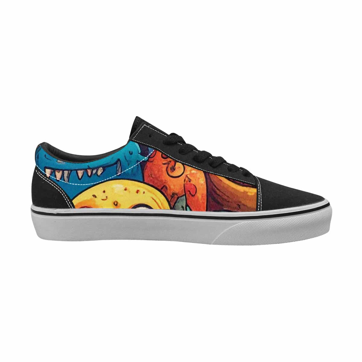 WOMEN'S Cartoon Monster Character Canvas Lace-Up Cottagecore Sneakers