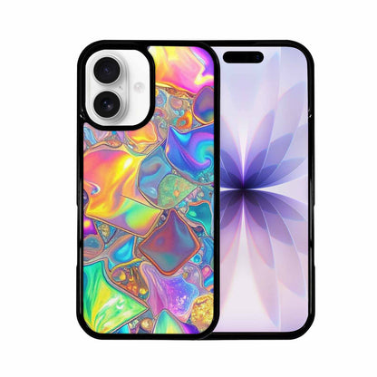 iPhone 17 Case — Holographic Iridescent Shimmer Pattern Original Art, Unique Phone Case Design