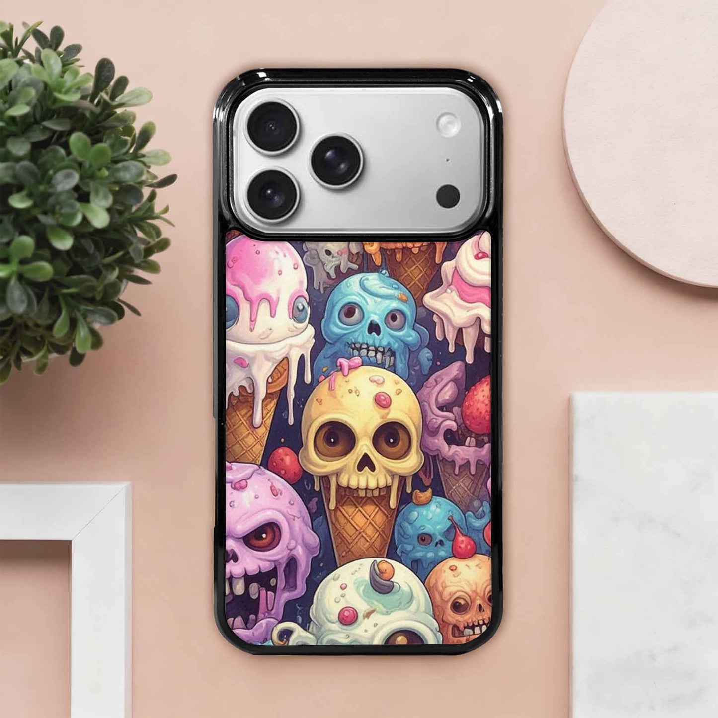 iPhone 17 Pro Max Case — Ice Cream Monsters Skullsmelti Gothic Skulls, Original Design Phone Case