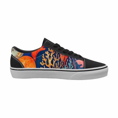 MEN'S Fish Scale Coral Canvas Lace-Up Surreal Shoes