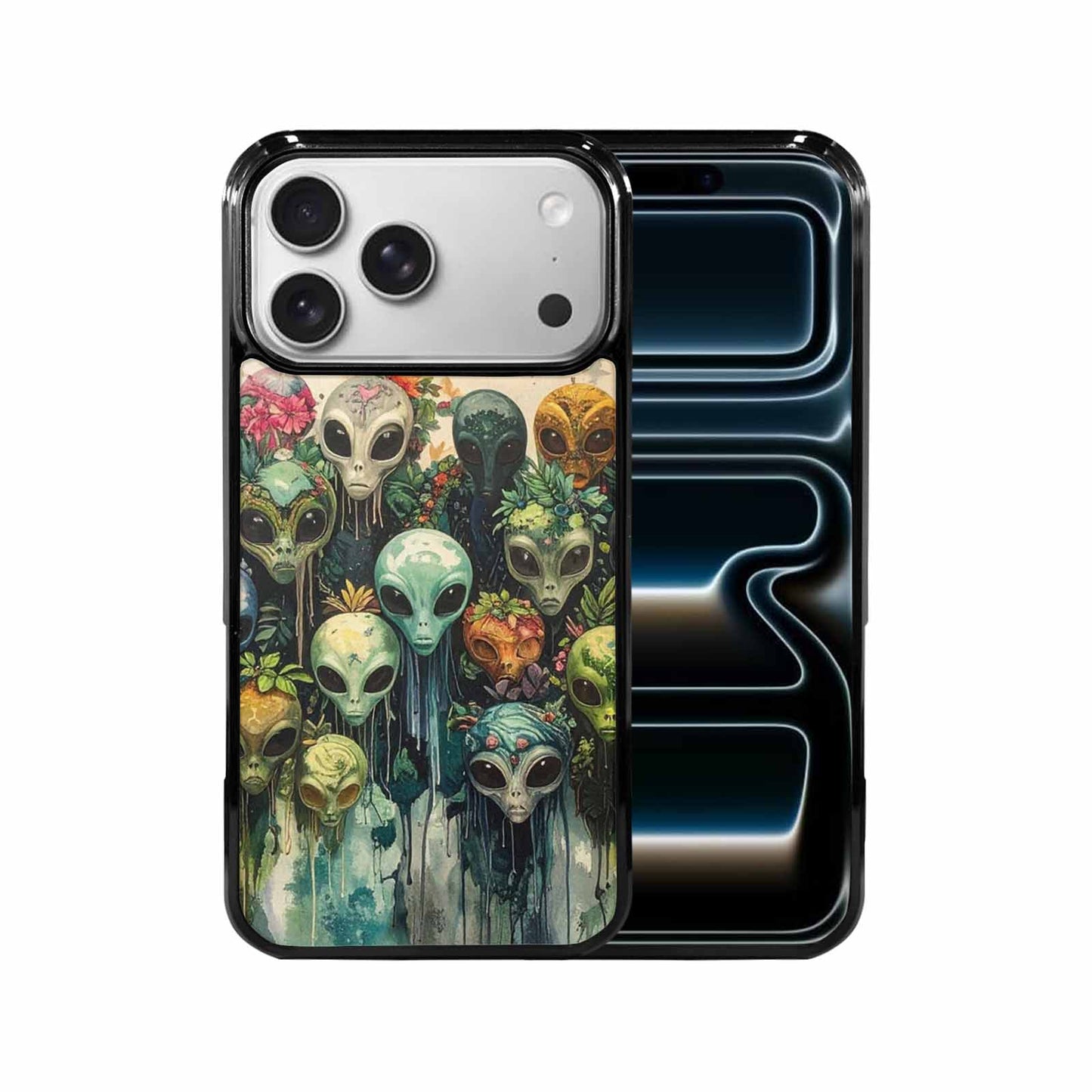 iPhone 17 Pro Max Case — Aliens Pattern Hundreds Of Alien Scifi, Custom Designed Case Cover