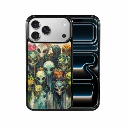iPhone 17 Pro Max Case — Aliens Pattern Hundreds Of Alien Scifi, Custom Designed Case Cover