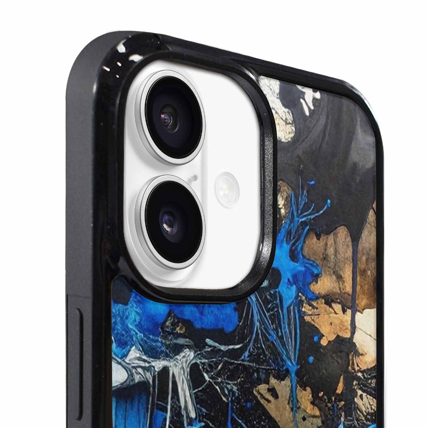 iPhone 17 Case — Black &amp; Blue Ink Camo, Custom Print Case Cover