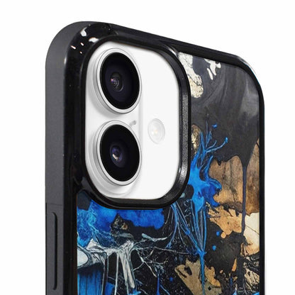 iPhone 17 Case — Black &amp; Blue Ink Camo, Custom Print Case Cover