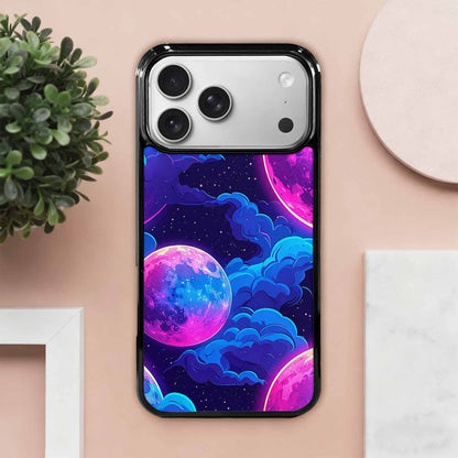 iPhone 17 Pro Max Case — Neon Winter Moon Cartoon Cute, Customized Protective Case