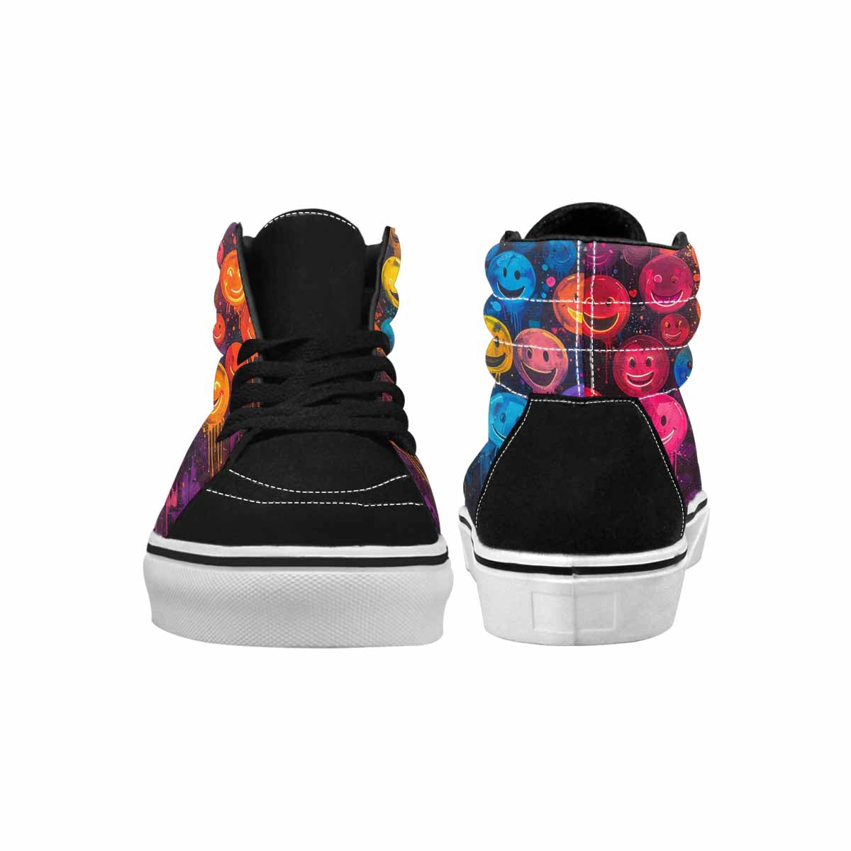 MEN'S Smiley Faces × Glow High Top Canvas Vivid Custom Sneakers