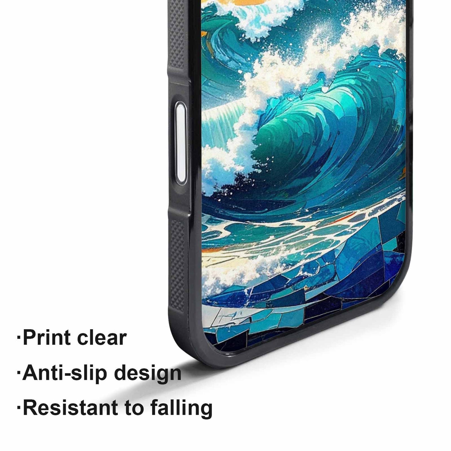 iPhone 17 Air Case — Wave Crest Splash Wave Crest Watercolor, Customized Protective Case