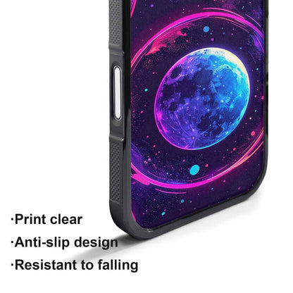 iPhone 17 Pro Max Case — Neon Winter Moon Cartoon Cute, Custom Designed Case Cover