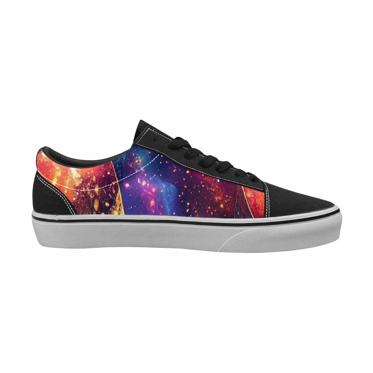 WOMEN'S Galaxy Snake Print Canvas Lace-Up Grunge Sneakers