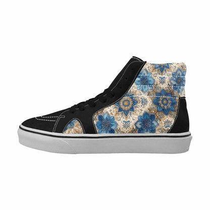 MEN'S Mandala High Top Canvas Neon Fantasy Custom Shoes