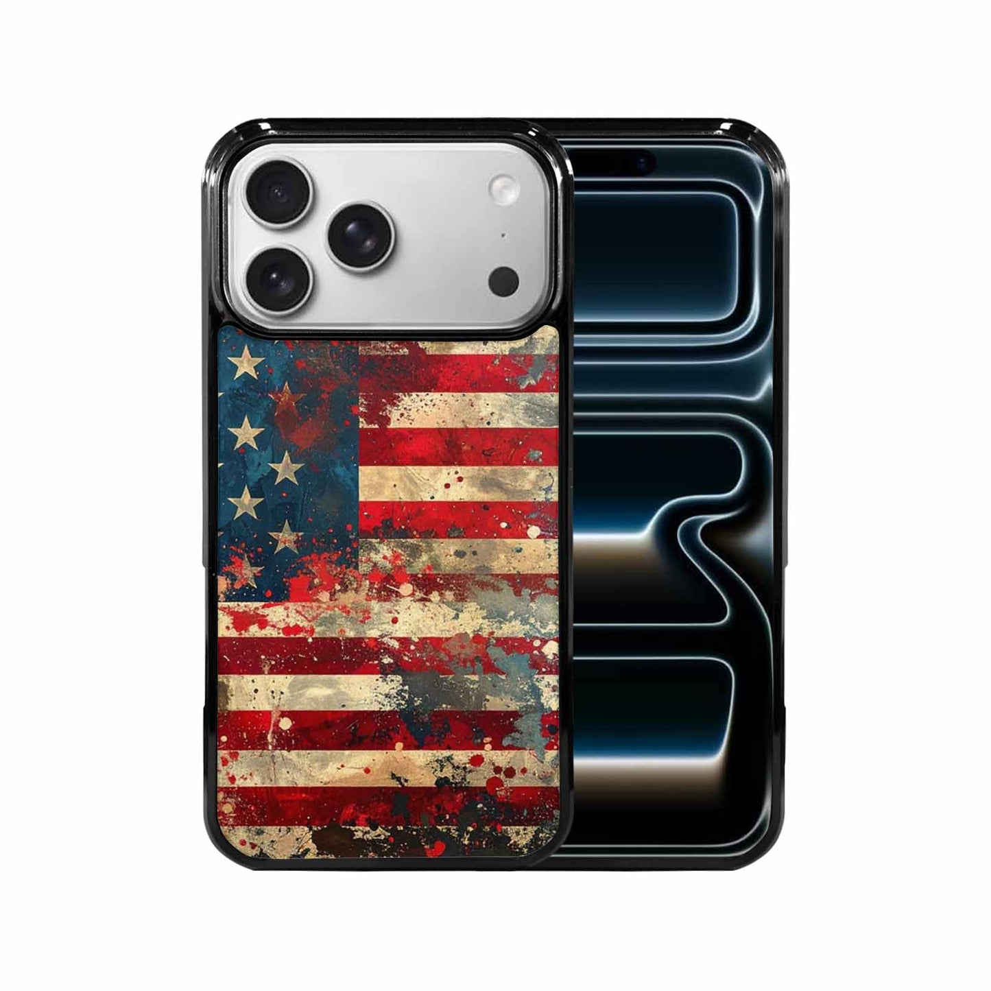 iPhone 17 Pro Max Case — Small American Flag Stars Galaxy Space, Custom Made Phone Cover