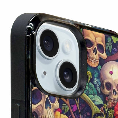 iPhone 15 Case — Skulls Botanicalskulls Pattern, Personalized Phone Case