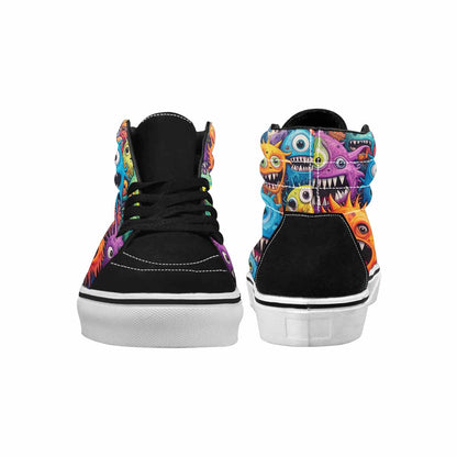 WOMEN'S Monsters High Top Canvas Bold Print Aesthetic Original Art Sneakers