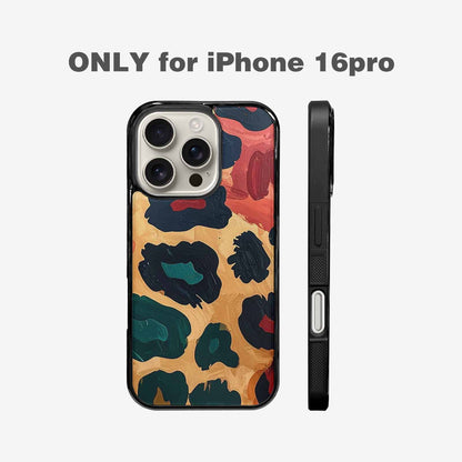 iPhone 16 Pro Case — Leopard Wallpaper Print, Personalized Phone Case