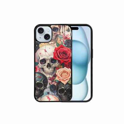 iPhone 15 Plus Case — Skulls And Roses Skulls And Roses, Custom Print Case Cover