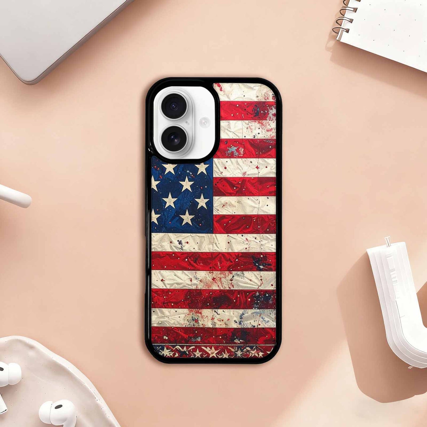 iPhone 17 Case — American Flag Stars And Galaxy Space, Unique Phone Case Design