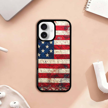 iPhone 17 Case — American Flag Stars And Galaxy Space, Unique Phone Case Design
