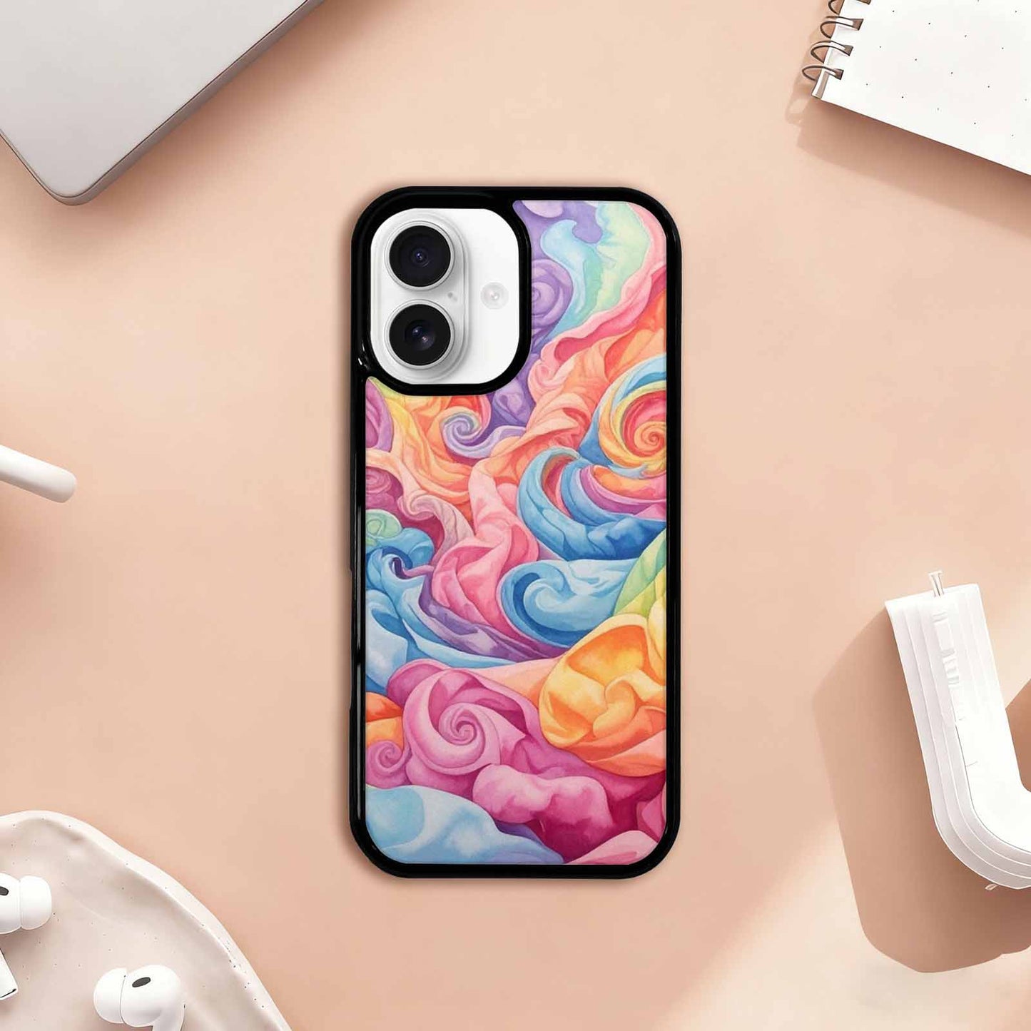 iPhone 17 Case — Tie Dye Swirls Tie Dye, Custom Print Case Cover