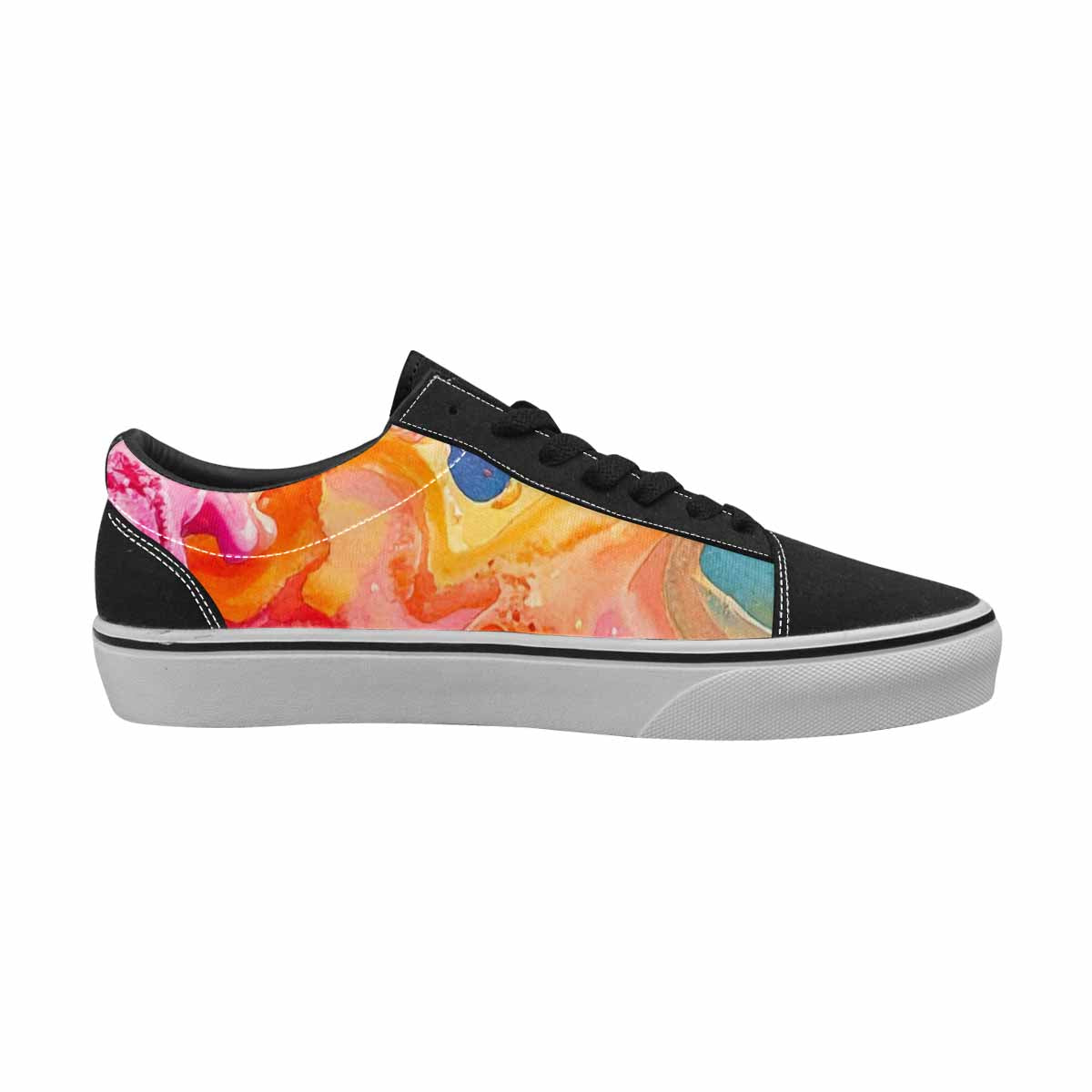 MEN'S Melting Icecream Collage Canvas Lace-Up Dreamcore Custom Shoes